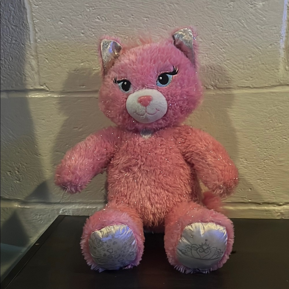 Build A Bear Princess Kitty Cat Purrincess Pink Sparkle 17" Plush Stuffed Animal